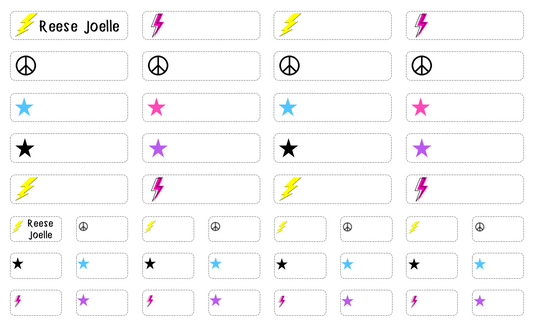 Clothing Labels - peace and bolts