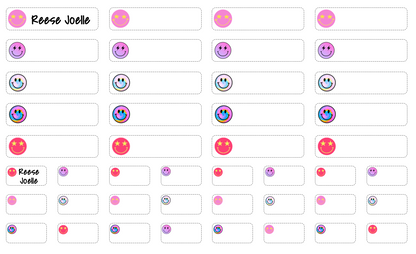 Clothing Labels - smiley mix