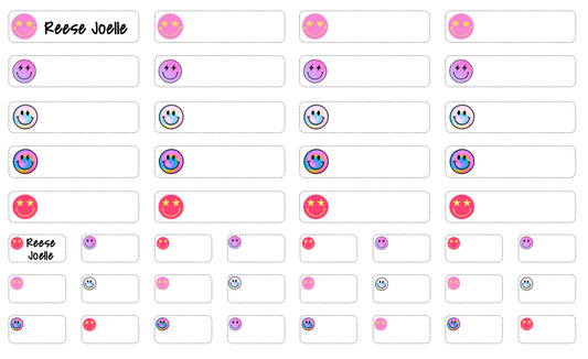 Clothing Labels - smiley mix