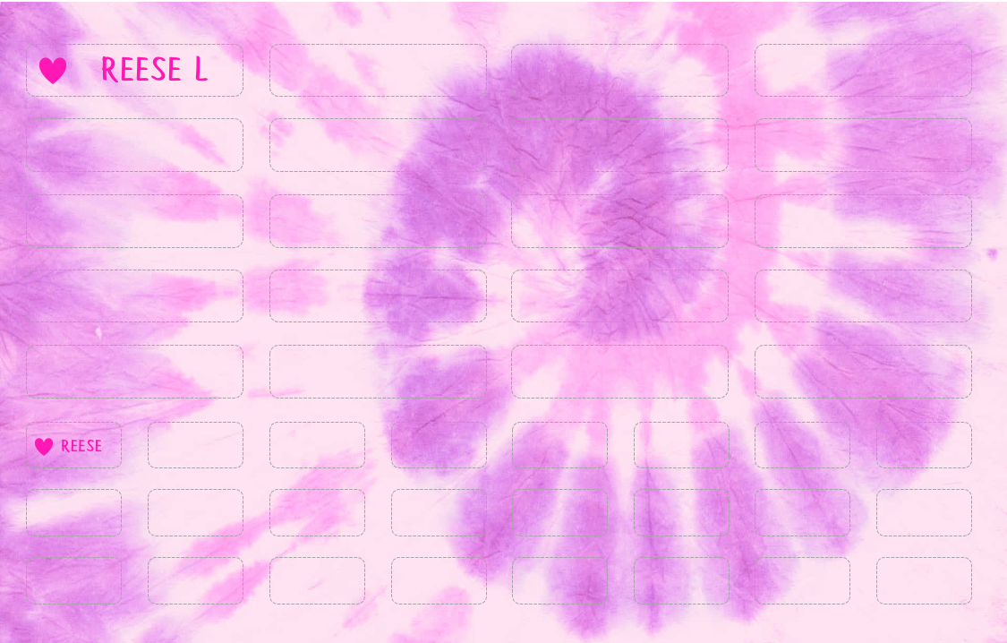 Clothing Labels - Pink & purple tie dye