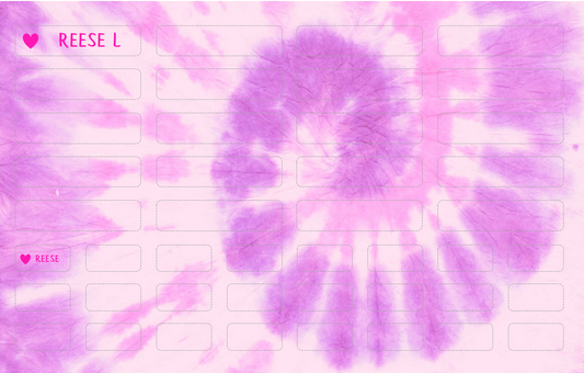 Clothing Labels - Pink & purple tie dye